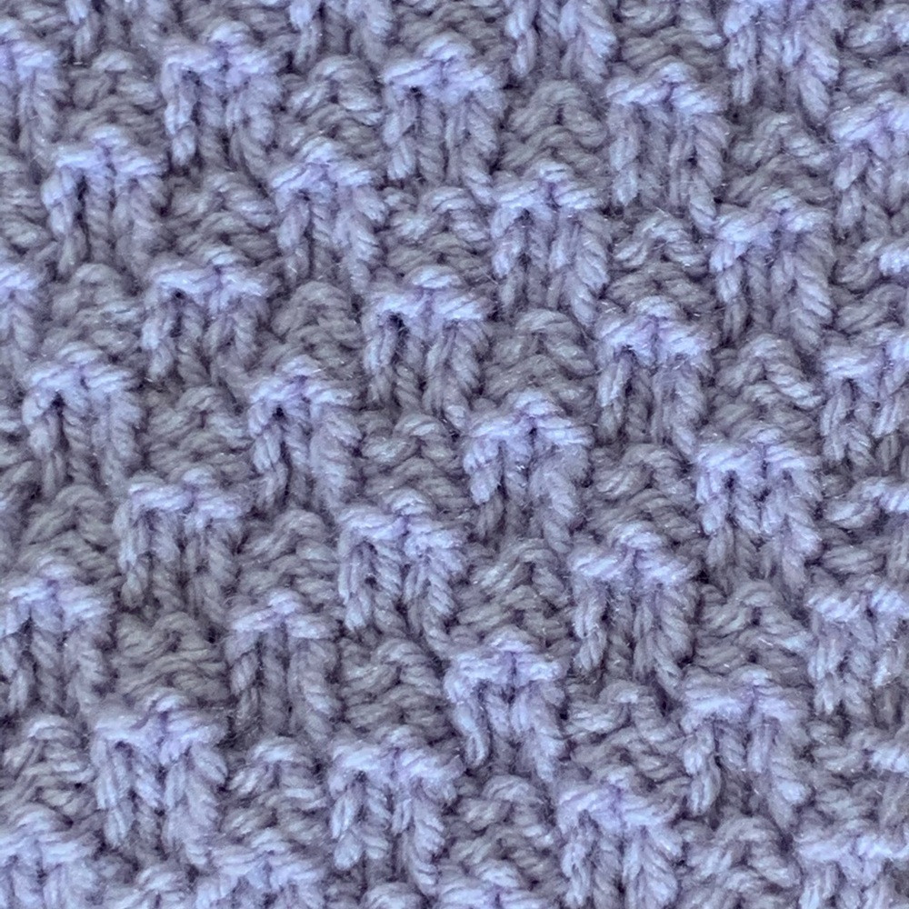 Handmade Lilac Knit Scarf - Picture 3 of 3